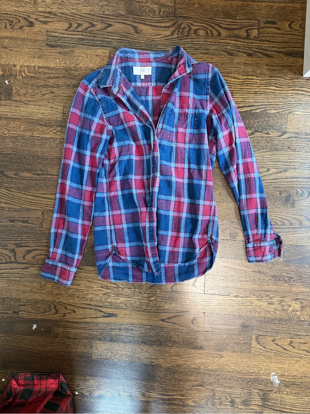 Jack Spade Blue and Red Plaid Shirt - Small